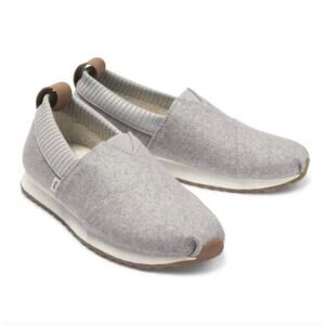 TOMS Woman’s ALPARGATA Gray Felt Slipon Sneakers Size 7.5